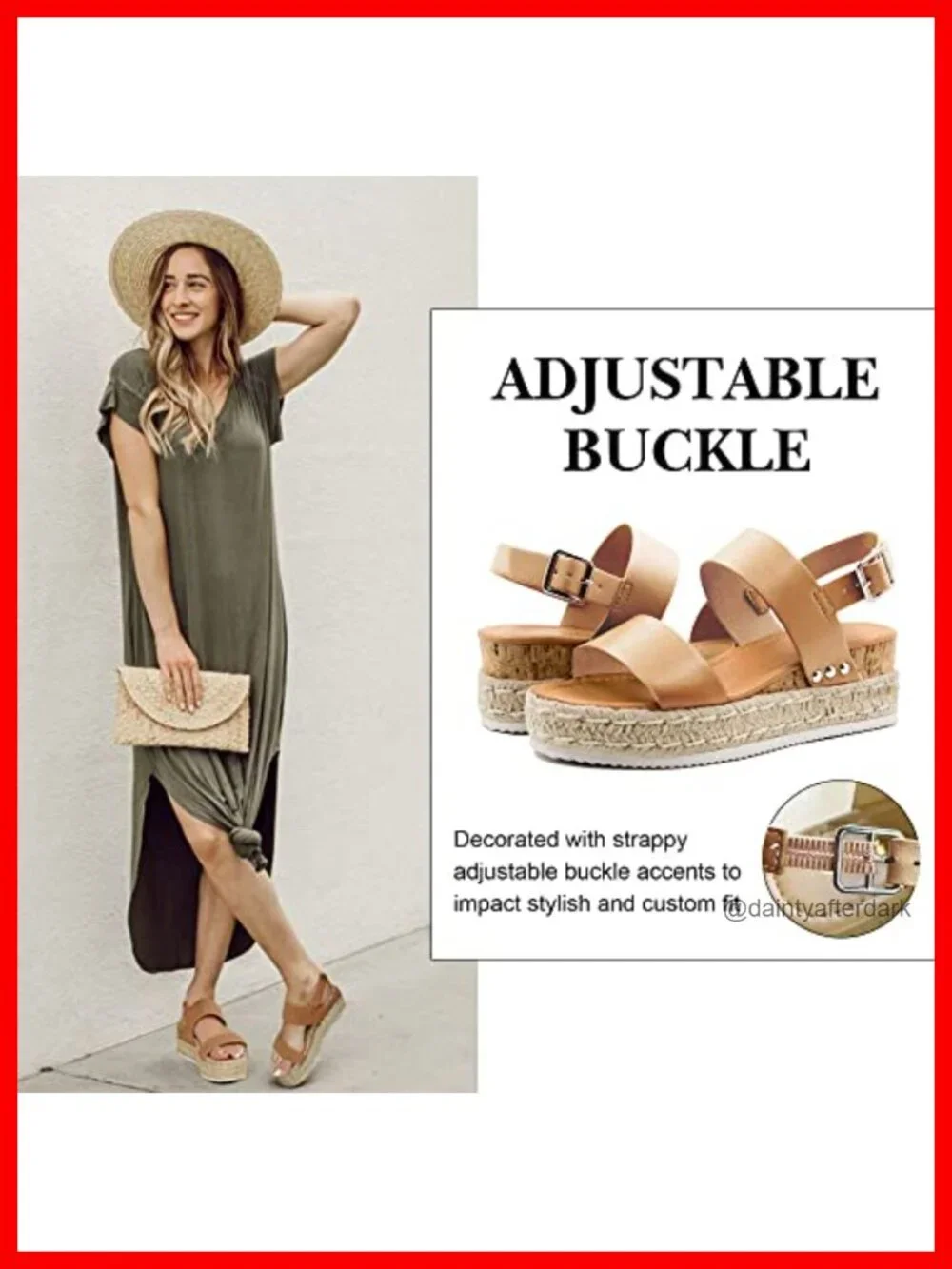 Espadrille Wedge Sandals Ankle Strap Buckle Open Toe Studded Platform